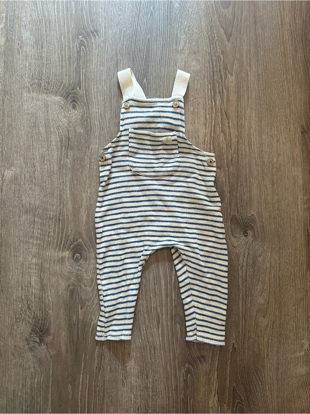 Zara Baby Boy 12-18 Months Striped Overalls